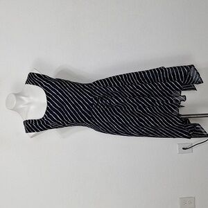 Diva Collection Blue White Nautical Fairy Stripe Asymmetrical Dress Size 2X